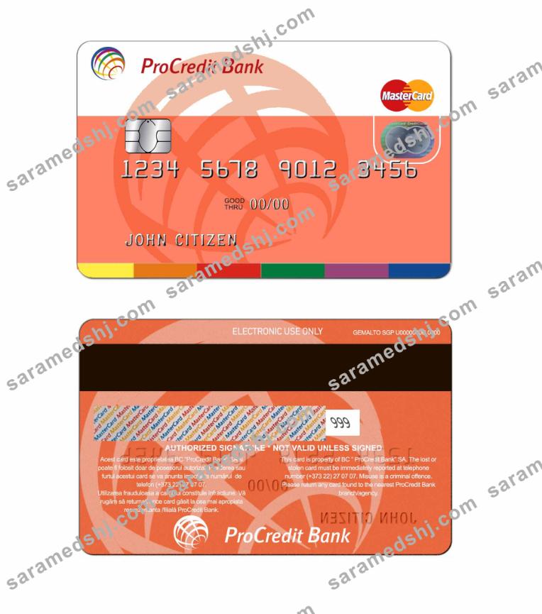 Moldova ProCredit bank mastercard